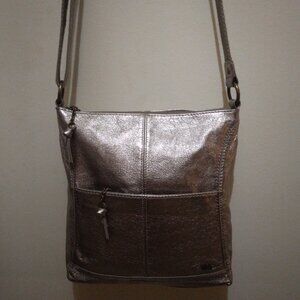The Sak metallic bronze leather shoulder bag
